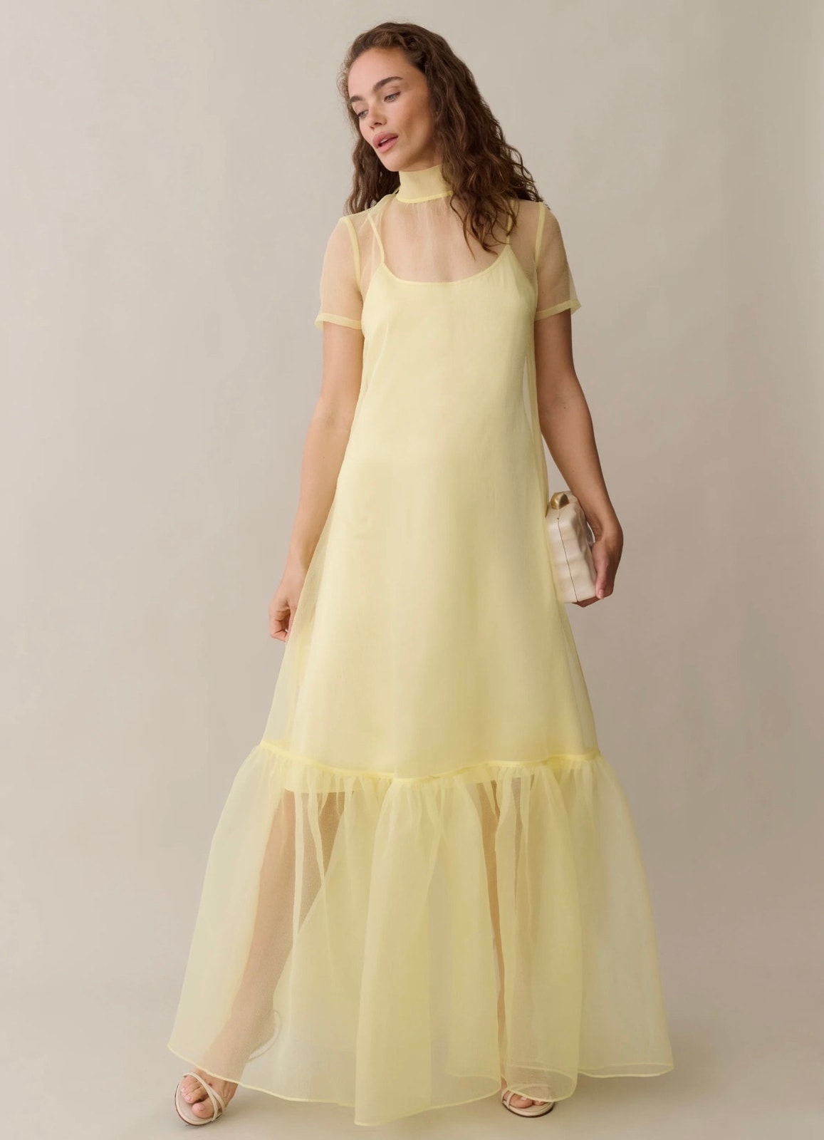 New Nwt Caara Melody Dress Yellow Dress $245 Sz L